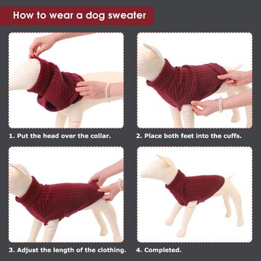 Теплий безрукавний светр для собак Citétoile з коміром-горловиною | М'який фліс, комфортний та дихаючий | Ідеальний для холодної погоди | Червоний, розмір M