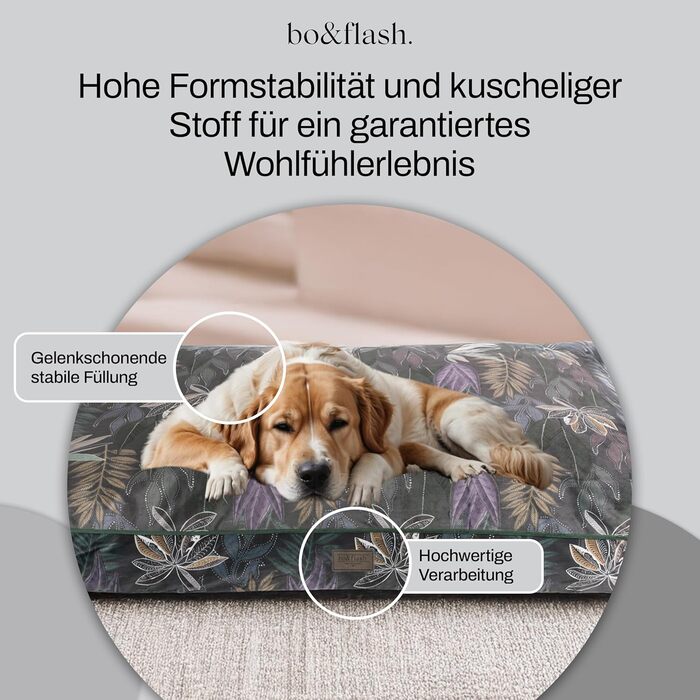 Аттіас Hundekissen: Лежанка для собак, зручна та стильна, з неслизьким покриттям (M, Max)