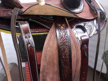 Вестерн сідло з натуральної шкіри для коней Equestrian Universe