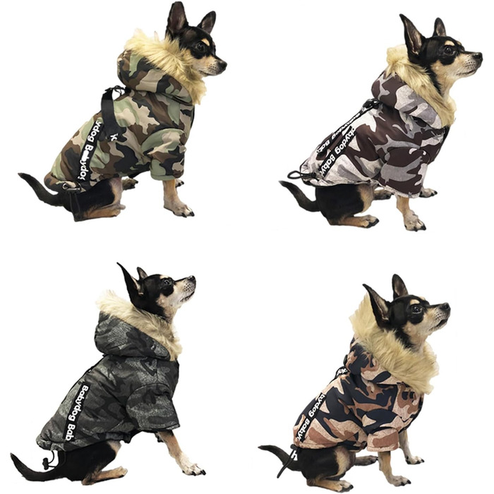 Зимовий теплий одяг для собак: вітронепроникна куртка, теплий халат для собак, костюм для домашніх тварин (колір коричневий, розмір S)