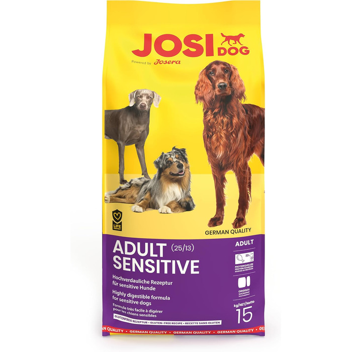 Сухий корм для дорослих собак JosiDog Adult Sensitive з птицею, 15 кг