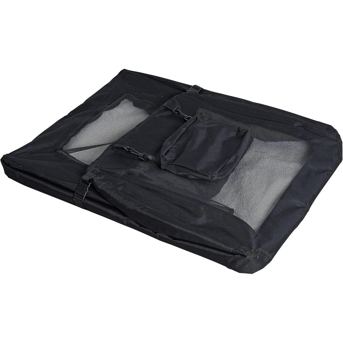 ESTEXO Транспортна переноска для собак та котів, складана, автобокс (XXL, чорний)