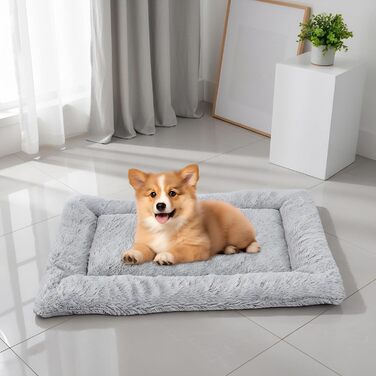 М'який килимок для собак, 70 x 93 см. Килимок для собак, лежанка, м'яка подушка з неслизьким дном для собак, котів, тварин. Розмір: L (Сірий)