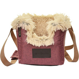 Автомобільний підлокітник для собак | Універсальний, миючий, зносостійкий, для середніх консолей, передніх та задніх сидінь | Сумка для собак, для маленьких порід | Колір: Бордовий