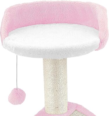 Дерев'яний кігтечка для котів Beltom® Kratzbaum 54 см, рожево-білий