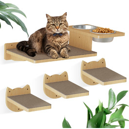 Меблі для котів MeowHomm: комплекс для лазіння, полиці, годівниці та ліжко на стіні