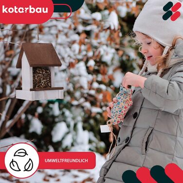 Коттарбау® годівниця для птахів зі стійкою, 310 x 1120 мм + корм 0,5 кг. Годівниця для птахів, вологостійка, для балкона, годівниця-парасолька.