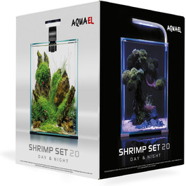 Акваріум Aquael Shrimp Set Day&Night 20 білий, 19 л, комплект для креветок, 4.63 кг