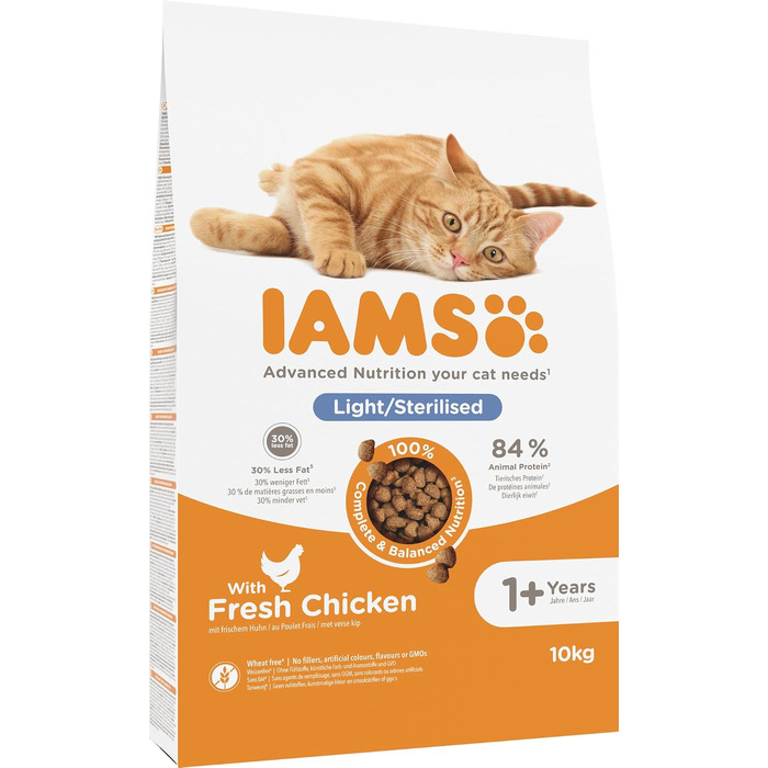 Сухий корм для стерилізованих та кастрованих котів IAMS Sterilised, 10 кг