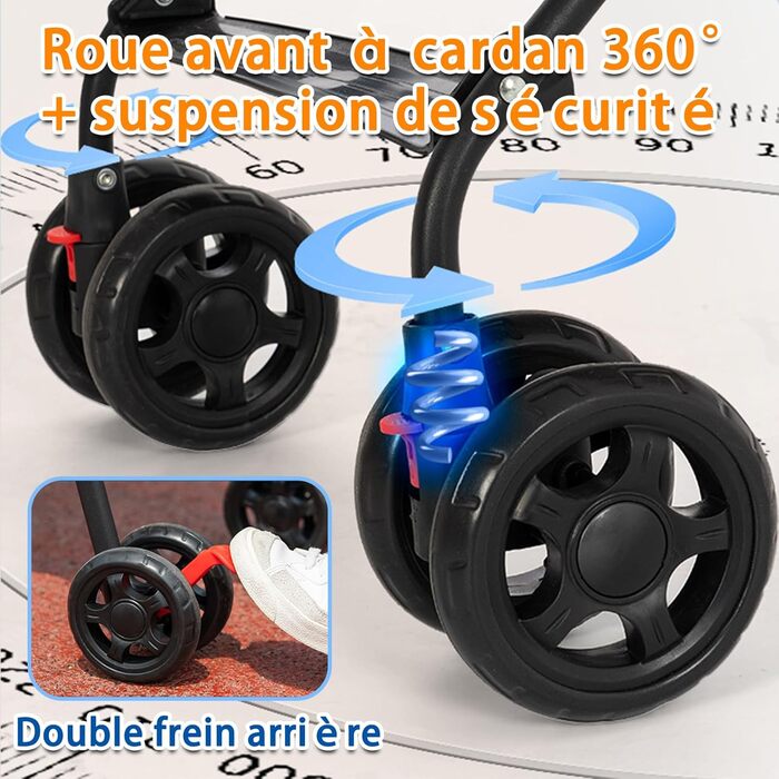 Дитяча коляска для тварин Homewell, складана, з тримачем для напоїв та ременем безпеки, вантажопідйомність 15 кг, колеса з блокуванням, чорна