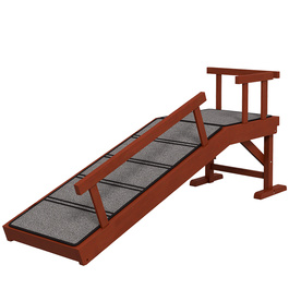 PawHut Dog Ramp Пандус для домашніх тварин зі знімними перилами, нековзний пандус для багажника, абордаж для собак до 30 кг, 125 x 40 x 56 см, сірий | Аосом
