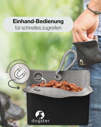 Сумка для ласощів Dogster® для собак - зручний мішечок для смаколиків, швидкий доступ до винагороди, з карабіном