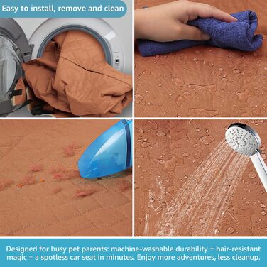 Захисний чохол на заднє сидіння для собак Lassie XL, автомобільна гамак для великих SUV та пікапів, сумісний з F150 F250/Chevrolet Silverado/Ram Pickup/GMC Sierra/Toyota Tundra та Crew Cab, коричневий