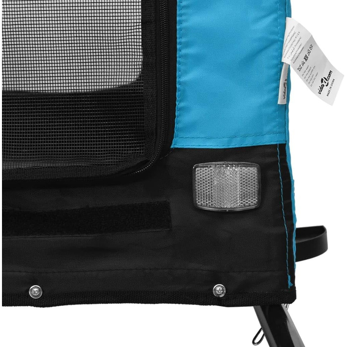 Фahrрадіаnгaнґер Tidyard для собак, вантажопідйомність 45 кг, з відбивачами та прапором, Oxford-тканина, блакитний та чорний