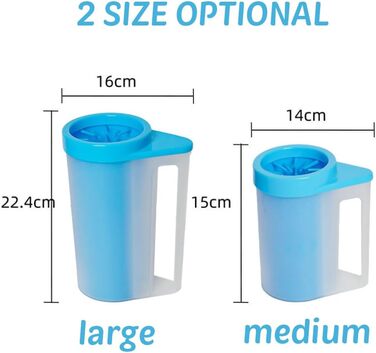 Очисник лап для собак і котів з силіконовою щіткою, великий об'єм