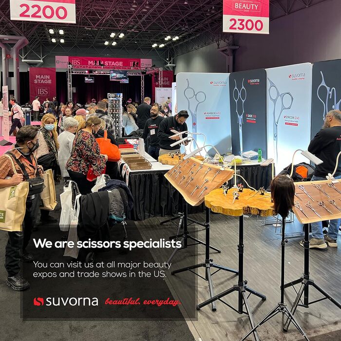 Набір професійних ножиць для стрижки волосся Suvorna 5.5 дюймів (2 шт.) - ножиці для фрізурів, барберські ножиці, ножиці для проріджування