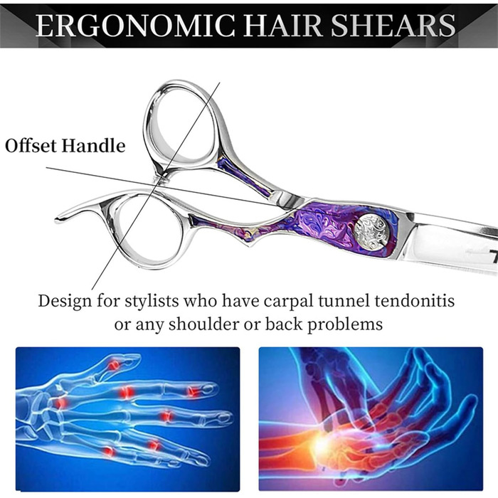 Професійна ножиця для грумінгу собак та котів 6.8 дюймів | Пряма ножиця для догляду за шерстю з регулюванням