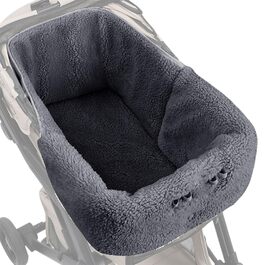 Матрац для тварин у візочок – зимова подушка для собак та котів, магнітна, для цуценят, кошенят, у подорожах, на прогулянках, в авто, до ветеринара, сірий