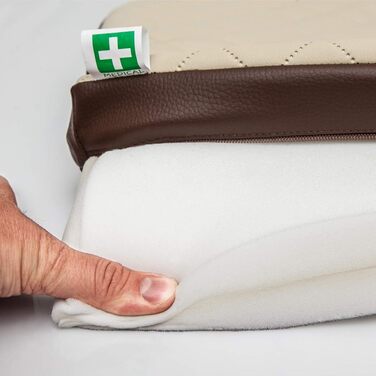 Ортопедичний лежак для собак MEDICO Lux ÖKOLEINEN - 75x50x15 см, чорний з сірим. Лежак для собак різних порід, водонепроникний, ергономічний.