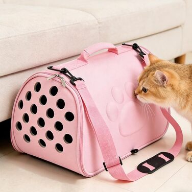 Транспортна сумка для кота Katzen - рожева, складна, для подорожей, ветеринара, міста