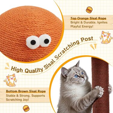 Котячий будиночок-кратцбаум Erinnyees, 47 см: милий, функціональний, з сизалевого мотузка для котів