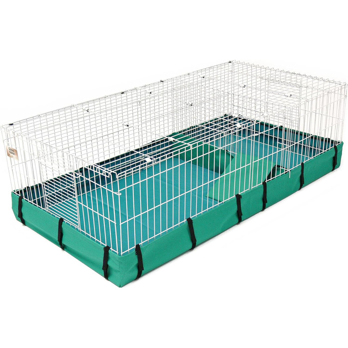 Клітка для морських свинок MidWest 171GHP, 119x61x36 см, з кришкою та перегородкою, біло-зелена