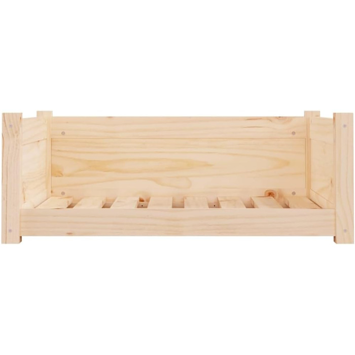 Собаче ліжко біле з масиву сосни, 75.5x55.5x28 см - VidaXL
