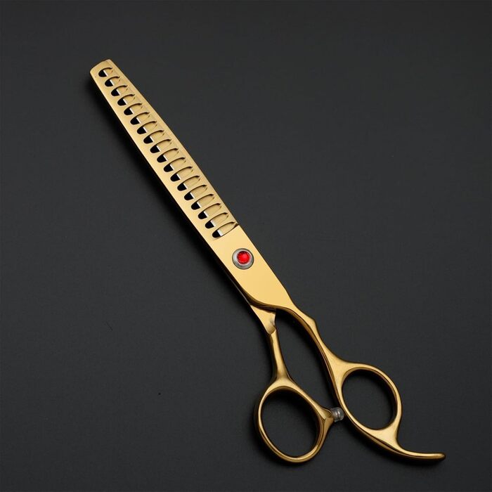 Професійний набір ножиць для собак 7.0 дюймів: ножиці для стрижки та догляду за шерстю, вигнуті ножиці, набір для грумінгу собак, ножиці для собак з нержавіючої сталі 440C