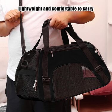 Сумка-переноска для тварин, портативна, для цуценят, чорна: дихаюча, неслизька, для подорожей та прогулянок