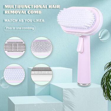 Гребінець для котів Gatuida, щітка для собак, масажна щітка для догляду за шерстю з запасними насадками