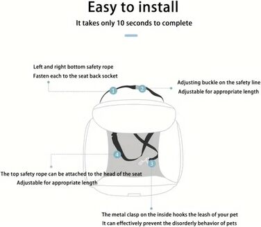 Автокрісло для собак: зручне та безпечне ліжко-крісло для автомобіля. Зручне, м'яке автоліжко для собак, відкидне, тепле, сірого кольору.