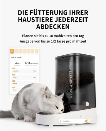 Автоматична годівниця PETKIT для котів і собак, 3 л, 304 нержавіюча сталь, Fresh Lock, до 10 годувань на день, бежева