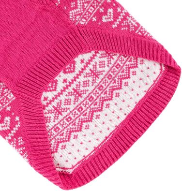 Пуловер для собак HOMIMP Argyle - теплий зимовий одяг для цуценят та собак різних розмірів. М'який теплий одяг для собак, червоний (S, рожевий)