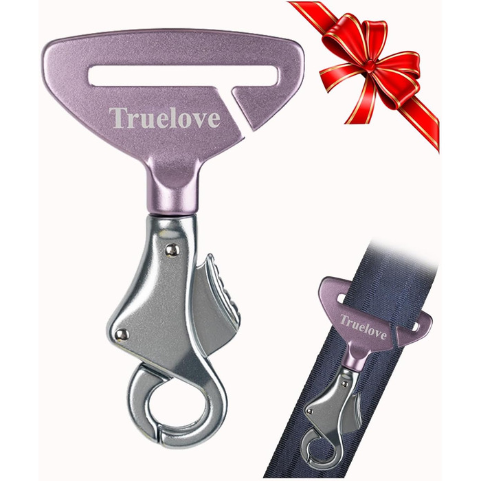 Посилений собачий нашийник-кріплення для авто, безпечна пряжка, сумісний з усіма авторемнями, для нашийників та шлейок, TLM1993-Lila