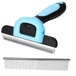 Набір гребінців для грумінгу собак, котів та коней: щітка для видалення шерсті, 2 шт., блакитний