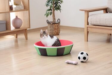 Килимок для тварин Iris Ohyama, корзина-подушка, миючий, з бортиком, L40 x B69 x H12 см, антиковзаюча, PCB-20P, для собак, у стилі кавуна, літній