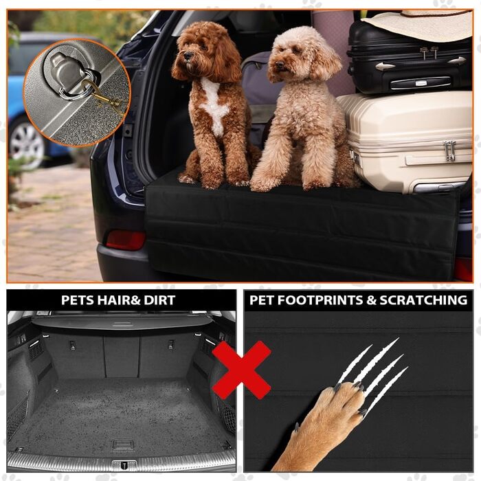 Захисна килимок у багажник для автомобіля Flintronic, 96 x 64 см, складаний, універсальний, для захисту від ударів, підходить для авто, SUV та мінівенів