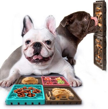 Набір мисок для собак 4 в 1 з уповільненням годування, інтерактивна миска для собак та котів з присосками (4 шт.)