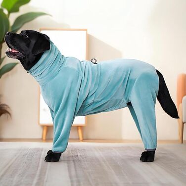 Тепла флісова куртка для собак на зиму, велика, піжама для собак, рогатий светр, еластичний одяг для собак у холодну погоду для прогулянок, походів та подорожей, синій, XS