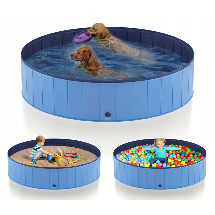 Складальний басейн для собак та дітей 160 см — без надування, літній варіант B03