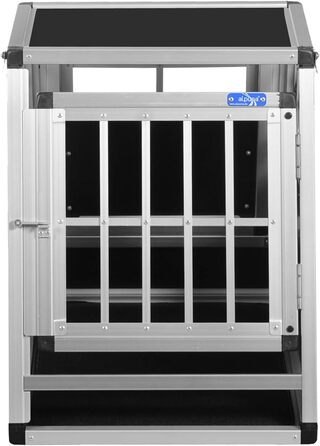 Алюмінієва переносна клітка для собак Transportbox N18 72x50x62 см з аварійним виходом та захистом від ударів, для безпечного транспортування в багажнику автомобіля