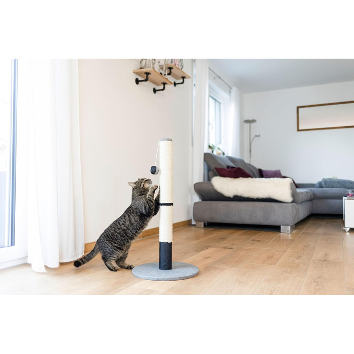 Дряпка для котів Kerbl Opal Pro сіра/чорна 40x40x80 см