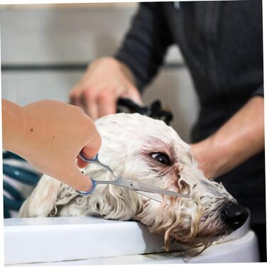 Ножиці для грумінгу домашніх тварин: вигнуті та прямі, ергономічні, з мішком для зберігання та серветкою для чищення