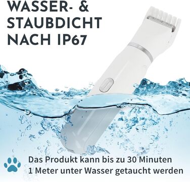 Машинка для стрижки собак та котів 2-в-1 Hafenbande з точилом для кігтів | 3 насадки для стрижки, 3 гребені, пилка для кігтів | Вологостійка | Догляд за шерстю від носа до кінчиків