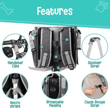 Транспортувальна сумка-кошик для собак та котів (сіра) - зручна та безпечна переноска для маленьких тварин