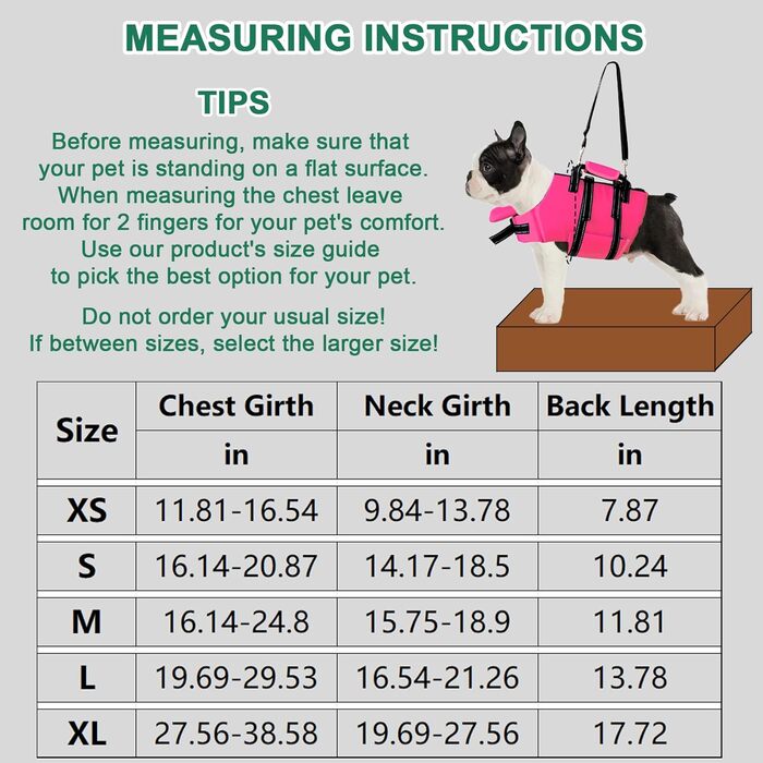 Жилет для плавання собак Fragralley, зелений (рожевий, XS)