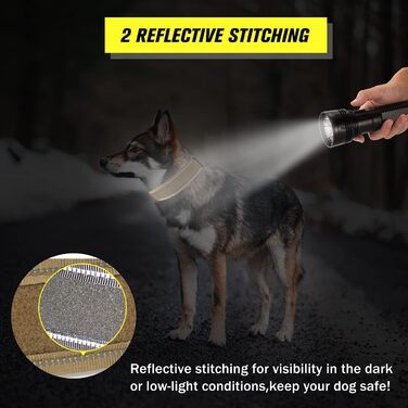 Тактичне нашийник для собак з ручкою та поводок, військовий нашийник з м'якою підкладкою з нейлону, регульований нашийник для середніх та великих собак (M, камуфляж)