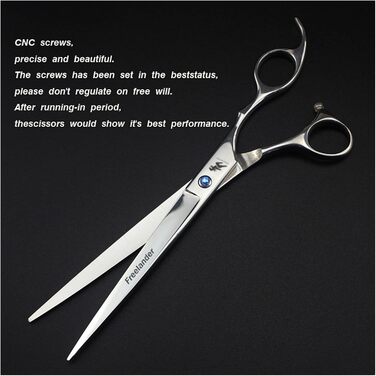 Набір професійних інструментів для грумінгу домашніх тварин RWRAPS 8 дюймів: ножиці, гребінець, прямі та зігнуті ножиці для собак, витончення кісток