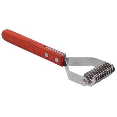 Гребінець для грумінгу домашніх тварин Y-подібний гребінець для підшерстка, з нержавіючої сталі, дерев'яний, 20x7 см - ефективне видалення шерсті, ніжний догляд за шерстю, для котів та собак