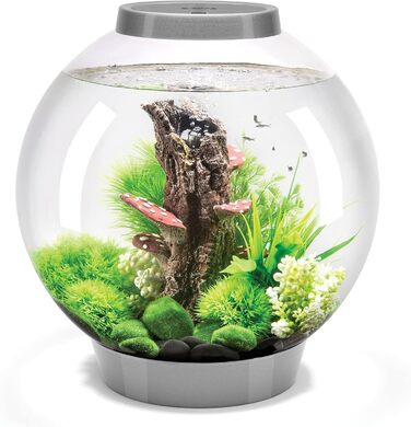 Декоративний акваріум biOrb CLASSIC 30 LED сріблястий, комплект з фільтром, LED-підсвіткою та керамічним ґрунтом, акрилове скло